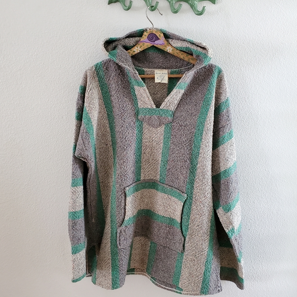 Baja Hoodie Green & Gray
